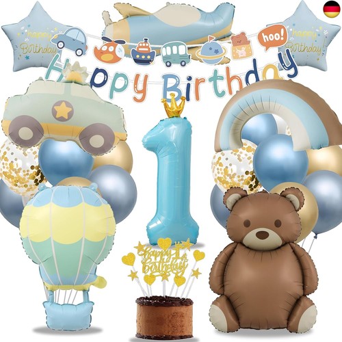 Geburtstag junge bär deko - 1.,