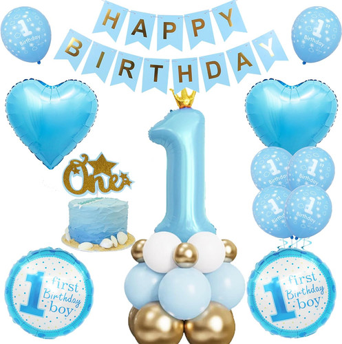 Blau geburtstag deko - 1.,