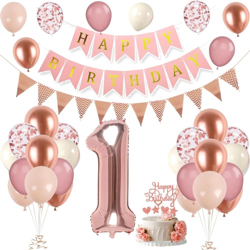 Roségold geburtstag deko - 1.,