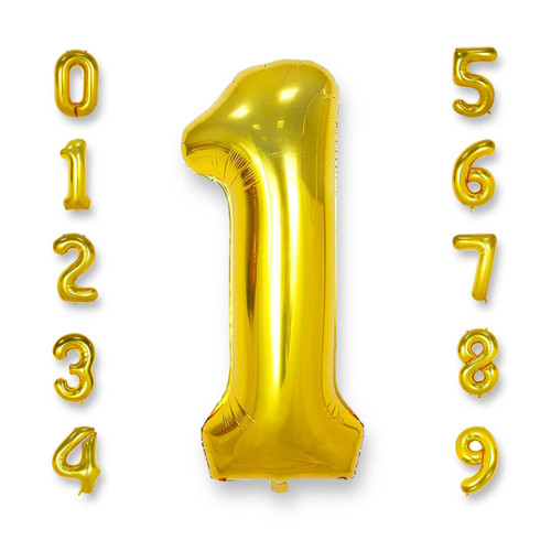 Aule luftballon zahl - aule, gold