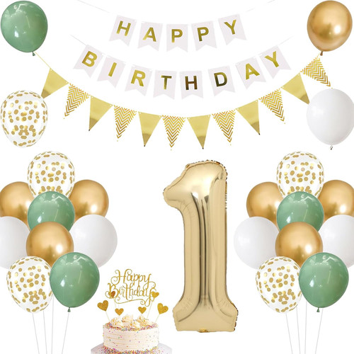 Luftballons geburtstag grün - luftballons, 1.geburtstag