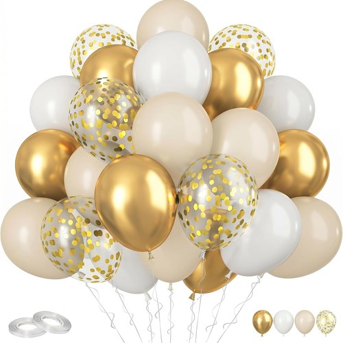 Luftballons gold weiß - gold,