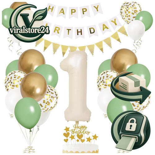Geburtstag deko beige - 1.,