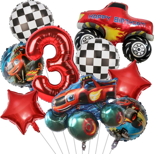 Monstertruck luftballons set - luftballons, 9